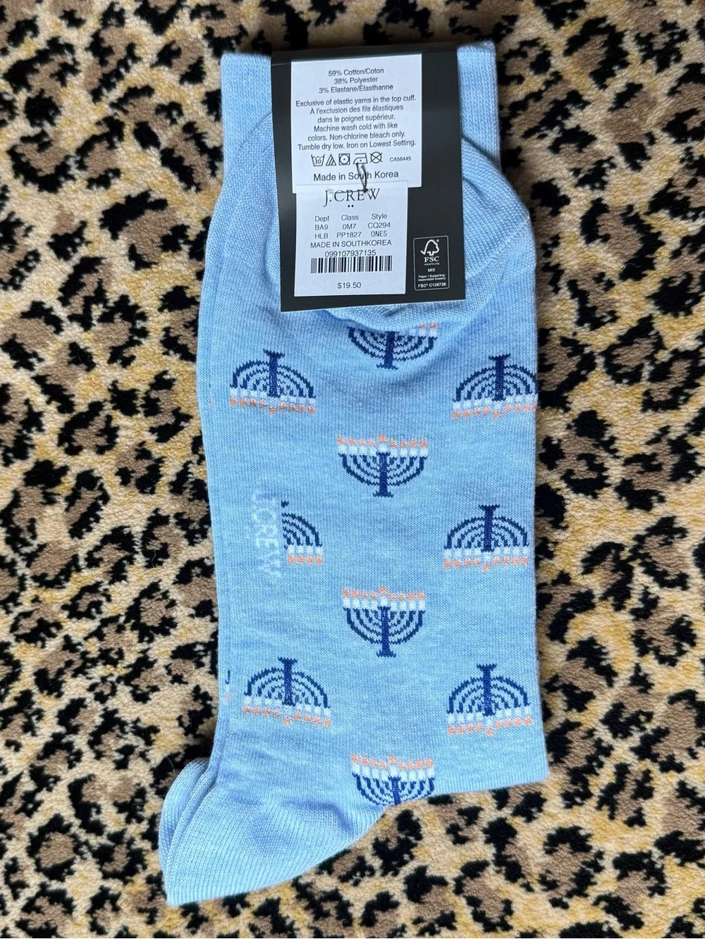 J. Crew menorah socks (NWT)
